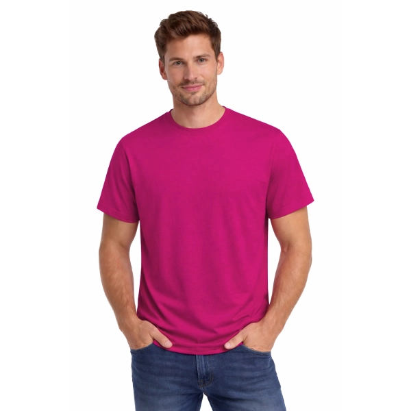 Męska koszulka T-shirt 100% miękka bawełna różowa roz. XXL – koszulka t-shirt – odzież robocza dla gastronomii